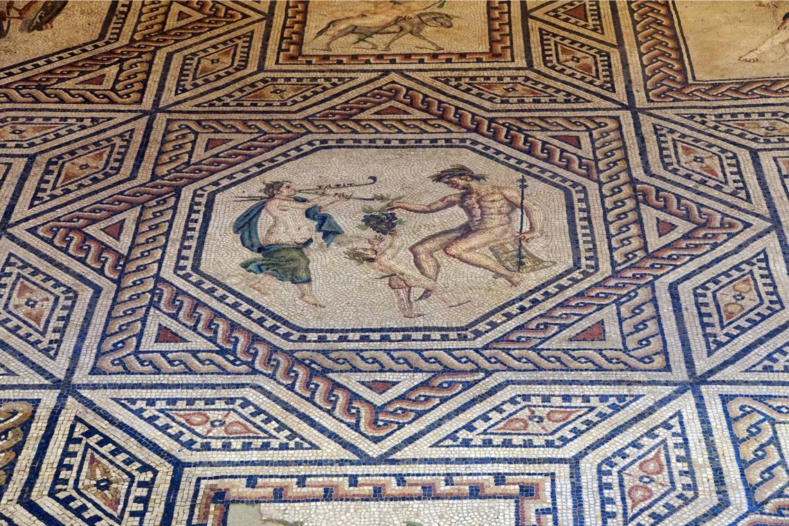 Ancient Roman Dionysus Mosaic Credits cascoly Canva