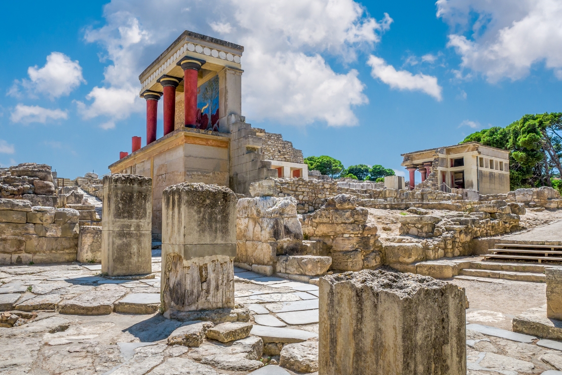 Knossos Palace Ruins at Crete Island Credits luliia Canva