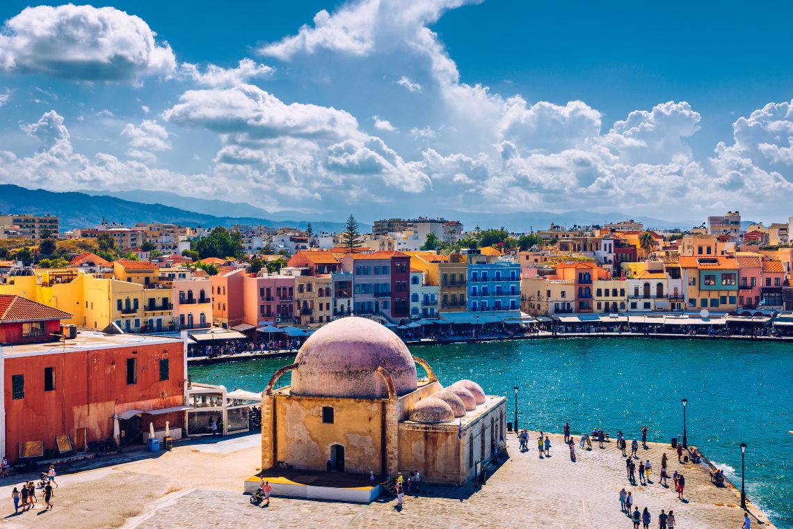 Old harbor of Chania town on Crete Credits DaLiu Canva